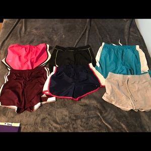 Lot of 6 women’s athletic shorts- 4 medium/2 large